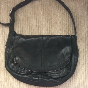Lucky Brand Vintage Leather Stash Hobo Bag